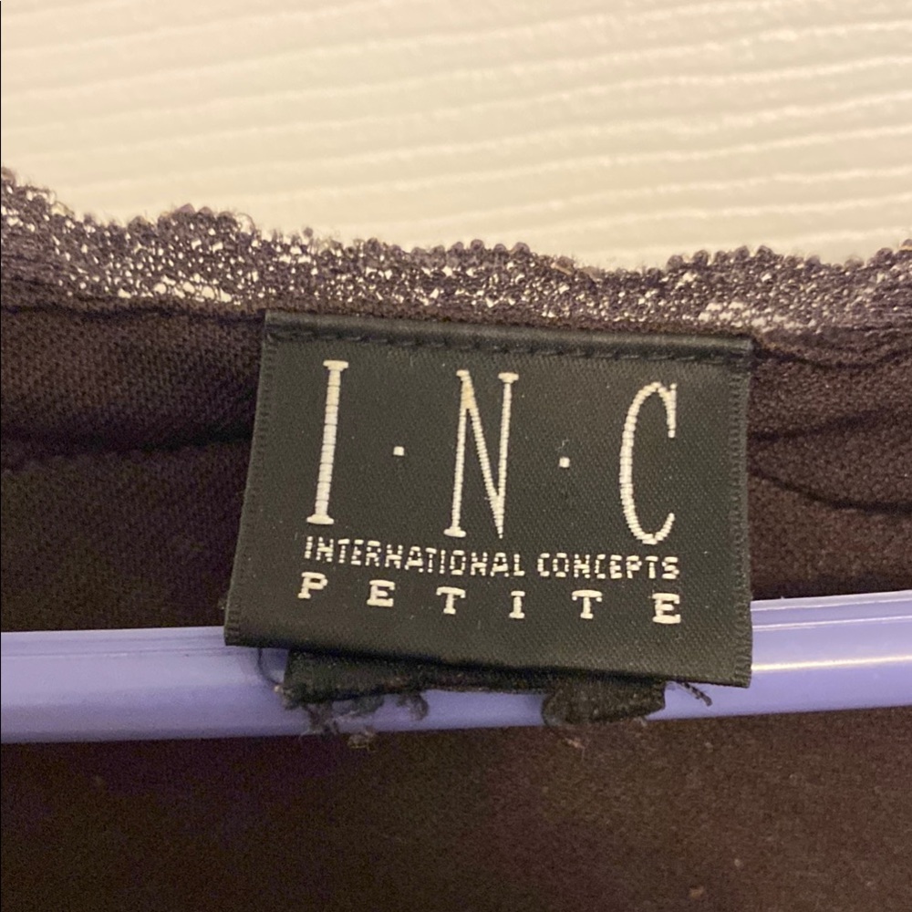 INC International Concepts Chocolate Lace Top - Picture 2 of 2